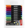 KORES Alkoholos marker, 3-5 mm, kúpos, KORES "K-Marker", 10 különböző szín