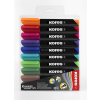 KORES Alkoholos marker, 3 mm, kúpos, KORES "K-Marker XP1", 10 különböző szín