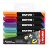 KORES Alkoholos marker, 3 mm, kúpos, KORES "K-Marker XP1", 6 különböző szín