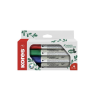 KORES Eco K-Marker 3-5mm kúpus Tábla- és flipchart marker készlet - Vegyes színek (4 db / csomag)