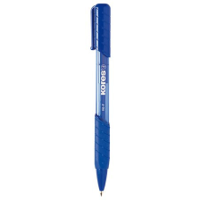  KORES Golyóstoll, 0,7 mm, nyomógombos, háromszögletű, KORES &quot;K6-F&quot;, kék toll