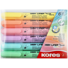 KORES HIGH LINER PLUS PASTEL 6 színből álló szett (36060) filctoll, marker