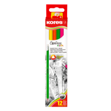 KORES Neon 92306 Háromszögletű "HB" Grafitceruza radírral ceruza