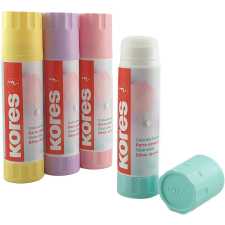 KORES Ragasztóstift pasztell színű tokban 2x20 g (12827) ragasztó