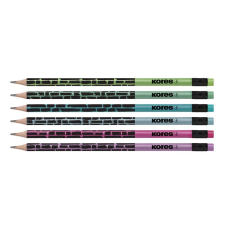 KORES Style Cracked grafit ceruza készlet radírral (6 db / csomag) (92813) ceruza