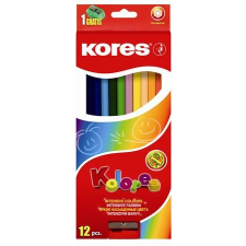 KORES Színes ceruza készlet, hatszögletű, Kores Hexagonal, 12 különböző szín, 12 db/készlet (IK100112) színes ceruza
