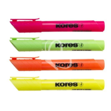 KORES Szövegkiemelő készlet, 0,5-5 mm, KORES &quot;High Liner Plus&quot;, 4 különböző szín filctoll, marker