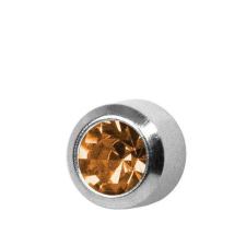  Körfoglalat - natúr szín - arany - 3mm (211) fülbevaló