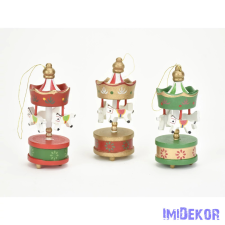  Körhinta kicsi 8x4cm - Piros-Zöld 3db/csomag dekorációs kellék