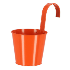 Korlátra akasztható kampós virágcserép, 16 cm átmérőjű, narancssárga (TR043-N) kerti tárolás