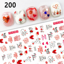  Körömmatrica - 200 Valentin körömdíszítő