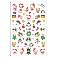  Körömmatrica - D297 Karácsony Hello Kitty körömdíszítő