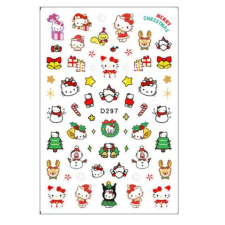 Körömmatrica - D297 Karácsony Hello Kitty körömdíszítő