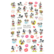  Körömmatrica - SHE247 Mickey Valentin körömdíszítő