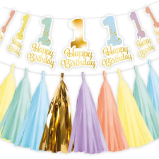 KORREKT WEB 1st Birthday Rainbow dekoráció szett 2 részes party kellék