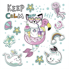 KORREKT WEB Állatos Cat Vibes szalvéta 20 db-os 33x33 cm party kellék