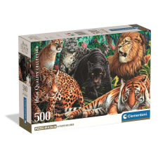 KORREKT WEB Állatos Wild Cats 500 db-os Compact puzzle Clementoni puzzle, kirakós