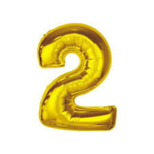KORREKT WEB Arany 2-es Gold szám fólia lufi 92 cm party kellék