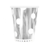 KORREKT WEB B&amp;C Polka Dots Silver, Ezüst papír pohár 6 db-os 266 ml