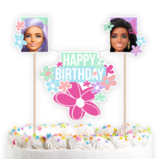 KORREKT WEB Barbie Sweet Life torta dekoráció 26 cm party kellék