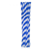 KORREKT WEB Blue Stripes, Kék rugalmas papír szívószál 12 db-os