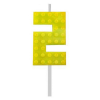 KORREKT WEB Building Blocks Yellow, Építőkocka tortagyertya, számgyertya 2-es