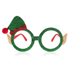 KORREKT WEB Christmas Elf Hat, Karácsonyi szemüveg party kellék