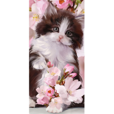 KORREKT WEB Cicás Bloomy Purr fürdőlepedő, strand törölköző 70x140cm lakástextília