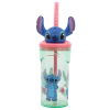 KORREKT WEB Disney Lilo és Stitch, A csillagkutya Easily Distracted 3D műanyag szívószálas pohár 360 ml