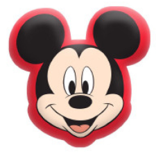 KORREKT WEB Disney Mickey formapárna, díszpárna 35x33 cm Velúr lakástextília