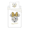 KORREKT WEB Disney Minnie Gold ágyneműhuzat 140×200cm, 70×90 cm