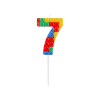 KORREKT WEB Építőkocka 7-es Pick Blocks tortagyertya, számgyertya