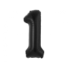 KORREKT WEB Fekete 1-es B&C Matt Black szám fólia lufi 85 cm