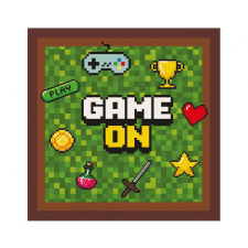 KORREKT WEB Game On szalvéta 20 db-os 33x33 cm party kellék
