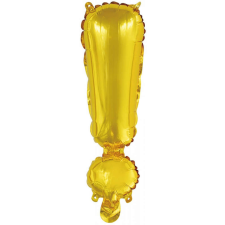 KORREKT WEB Gold, Arany ! betű fólia lufi, 43 cm party kellék