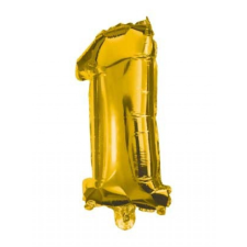 KORREKT WEB Gold, Arany óriás 1-es szám fólia lufi 85 cm party kellék