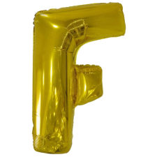 KORREKT WEB Gold, Arany óriás F betű fólia lufi 110 cm party kellék