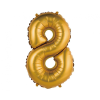 KORREKT WEB Gold Matt, Arany 8-as mini szám fólia lufi 35 cm