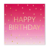KORREKT WEB Happy Birthday Golden Pink szalvéta 20 db-os 33x33 cm FSC
