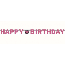KORREKT WEB Happy Birthday Pink felirat 213 cm party kellék