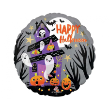 KORREKT WEB Happy Halloween Haunted House fólia lufi 46 cm party kellék