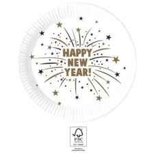 KORREKT WEB Happy New Year Flares papírtányér 8 db-os 23 cm FSC party kellék
