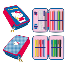 KORREKT WEB Hello Kitty Blue tolltartó töltött 2 emeletes tolltartó