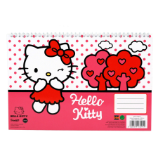 KORREKT WEB Hello Kitty Sweetheart A/4 spirál vázlatfüzet, 30 lapos füzet