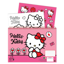 KORREKT WEB Hello Kitty Sweetheart A/4 spirál vázlatfüzet 40 lapos matricával füzet