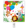 KORREKT WEB Jungle Balloons, Dzsungel szalvéta 20 db-os 33x33 cm FSC