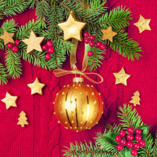 KORREKT WEB Karácsony Gold Bauble szalvéta 20 db-os 33x33 cm papírárú, csomagoló és tárolóeszköz