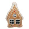 KORREKT WEB Mézeskalács házikó Sweet Karácsony formapárna, díszpárna 40x34 cm Velúr