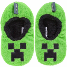 KORREKT WEB Minecraft Creeper gyerek téli papucs 33/34