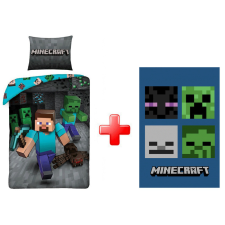 KORREKT WEB Minecraft Miner ágyneműhuzat és polár takaró szett lakástextília